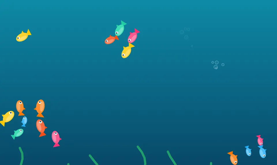 Fish: bright fish swimming in blue water