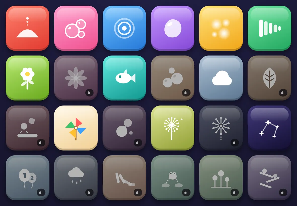 Sensory Playground home screen